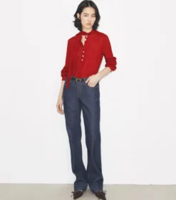 SCHLUPPENBLUSE AUS GEORGETTE
