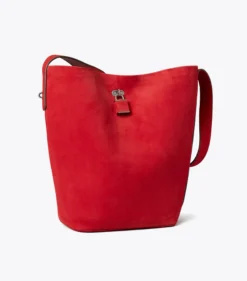 SCHMALE BUCKET BAG AUS WILDLEDER