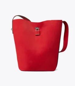 SCHMALE BUCKET BAG AUS WILDLEDER