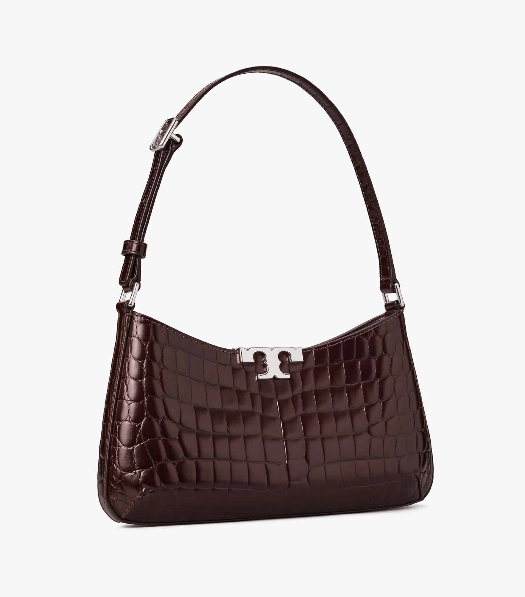 SCHMALE ELEANOR SCHULTERTASCHE MIT KROKOPRÄGUNG