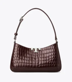 SCHMALE ELEANOR SCHULTERTASCHE MIT KROKOPRÄGUNG