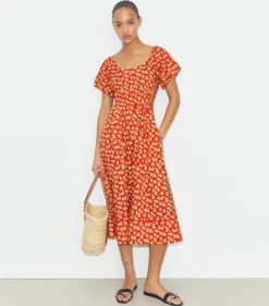 SCOOP-NECK DRESS