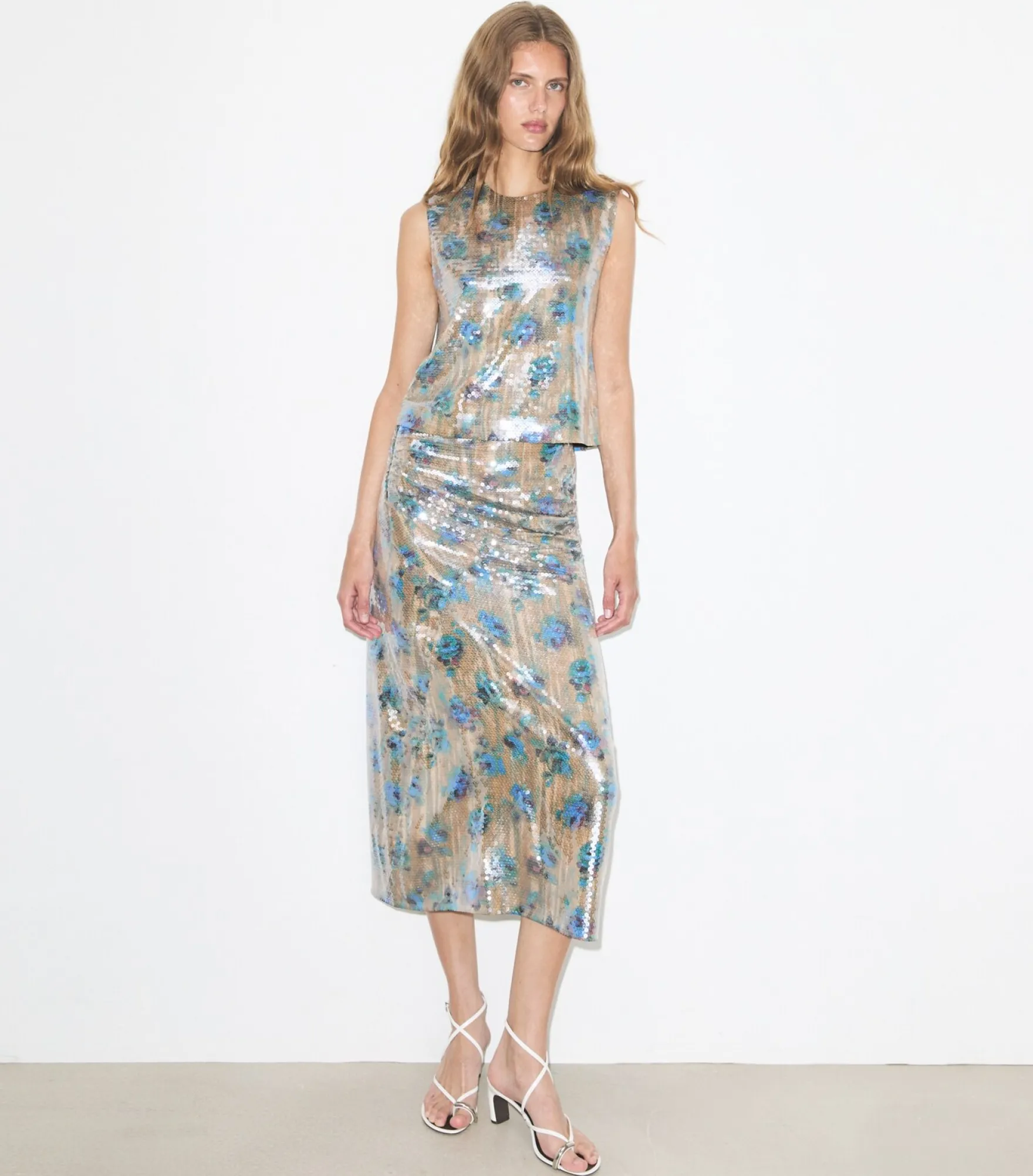 SHELL-TOP MIT PAILLETTEN