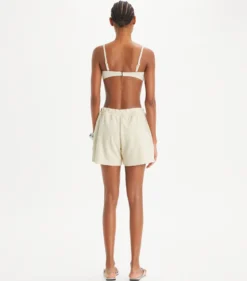 SHORTS AUS JACQUARD-FROTTEE MIT LOGO