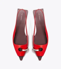 SLINGBACK-FLAT MIT PERFORIERTEM DETAIL
