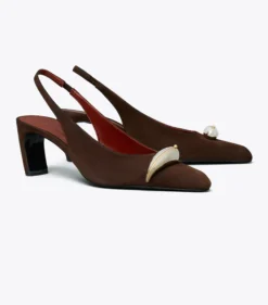 SLINGBACK MIT ABSATZ UND PIERCINGDETAIL