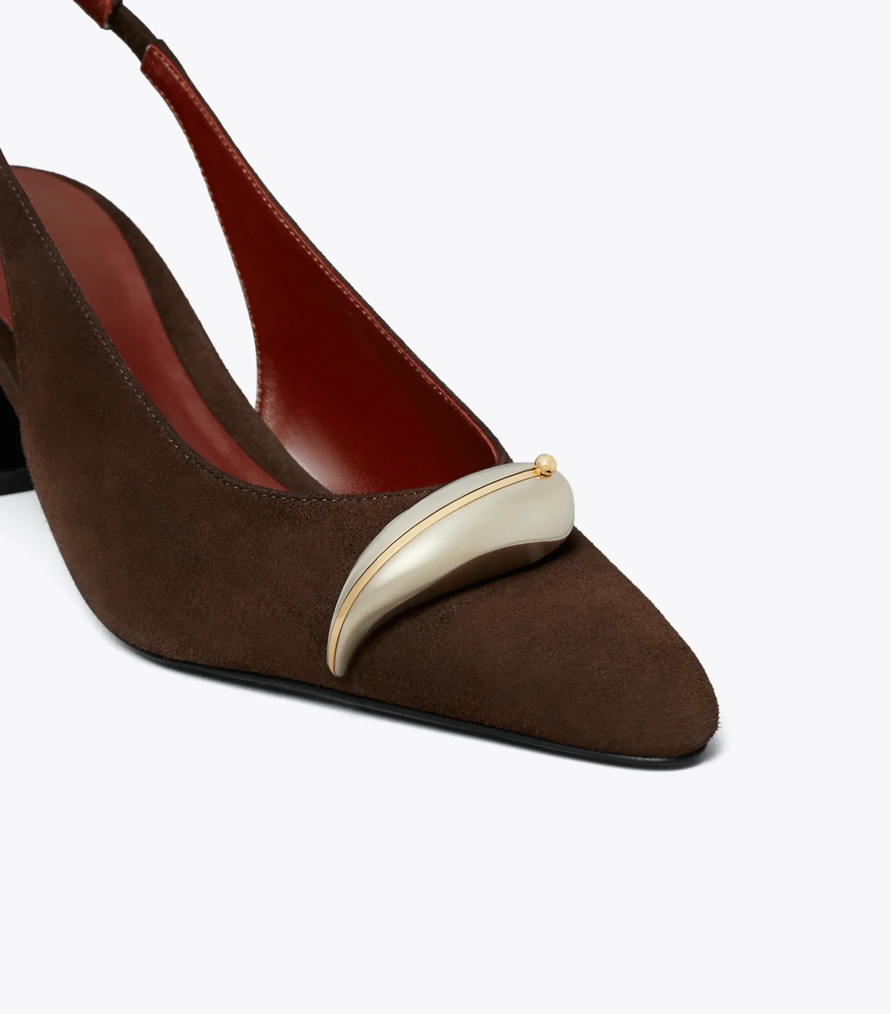 SLINGBACK MIT ABSATZ UND PIERCINGDETAIL