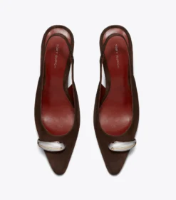SLINGBACK MIT ABSATZ UND PIERCINGDETAIL