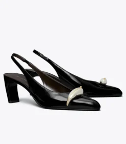 SLINGBACK MIT ABSATZ UND PIERCINGDETAIL
