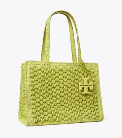 SMALL ELLA HAND-CROCHETED POPCORN TOTE