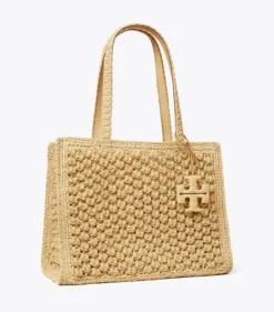 SMALL ELLA HAND-CROCHETED POPCORN TOTE