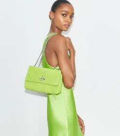 SMALL KIRA DIAMOND QUILT SUEDE SHOULDER BAG