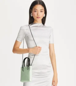 SNAKE MINI TOTE BAG AUS SATIN MIT HENKEL