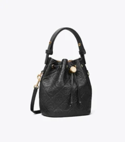 STRUKTURIERTE MINI BUCKET BAG MIT T-MONOGRAMM