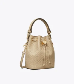 STRUKTURIERTE MINI BUCKET BAG MIT T-MONOGRAMM