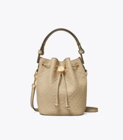 STRUKTURIERTE MINI BUCKET BAG MIT T-MONOGRAMM