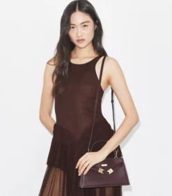 STRUKTURIERTE MINI LEE RADZIWILL TASCHE MIT TRAGEGRIFF OBEN