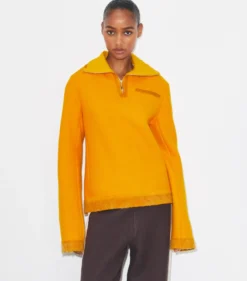 SWEATSHIRT AUS WOLLE MIT HALBLANGEM REISSVERSCHLUSS
