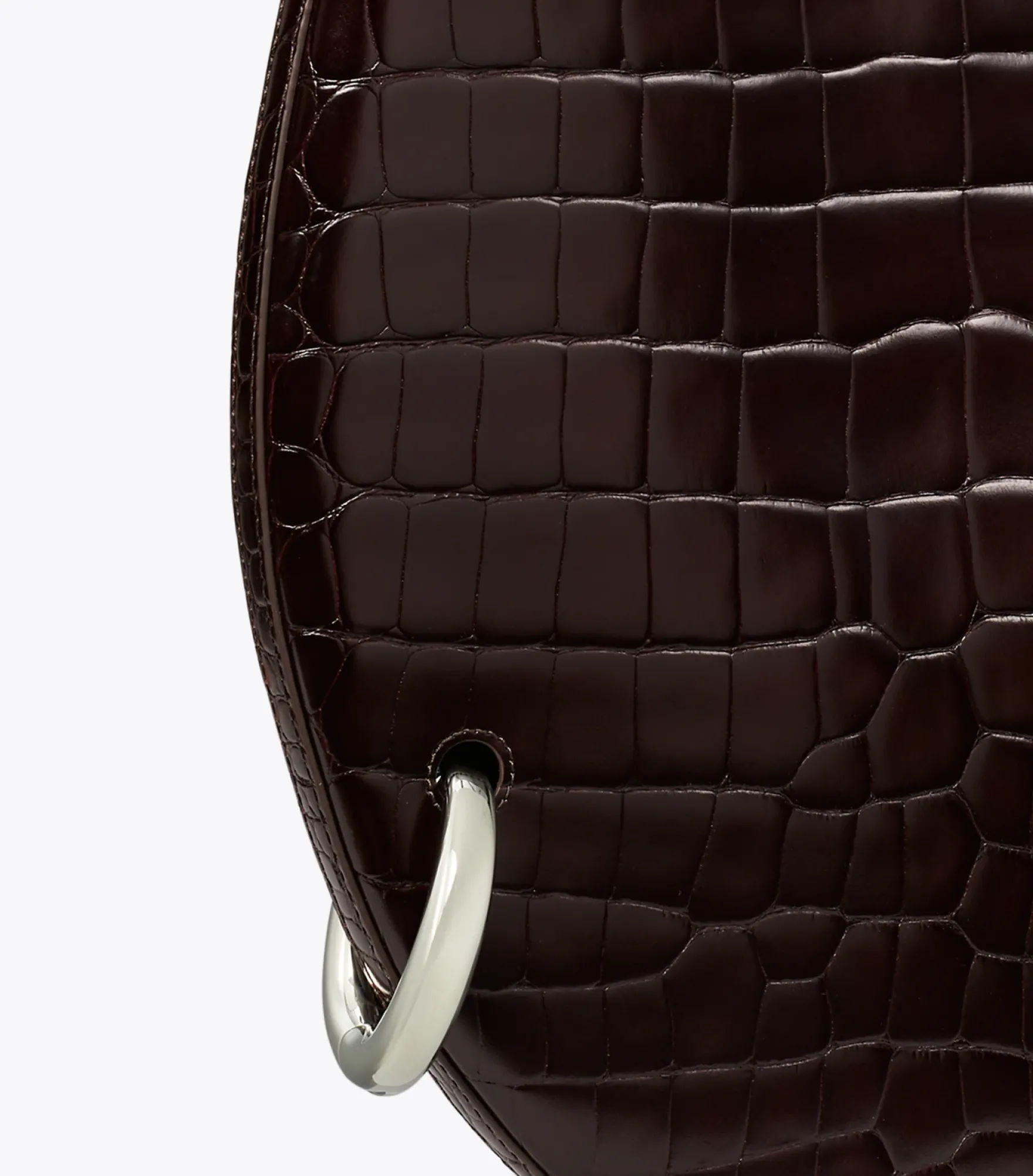 TASCHE MIT PIERCINGDETAIL UND KROKODILPRÄGUNG