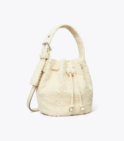 T MONOGRAM TERRY MINI BUCKET BAG