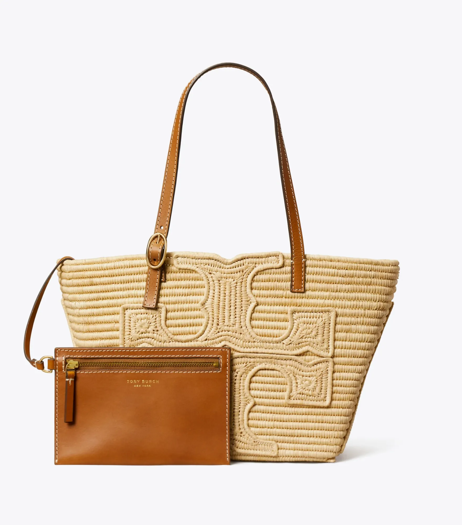 TORY BURCH X DOUM FOR WOMEN SMALL ELLA RAFFIA TOTE