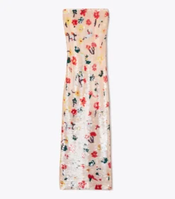 TRÄGERLOSES PAILLETTENKLEID