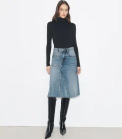 UNSTRUKTURIERTER JEANSROCK
