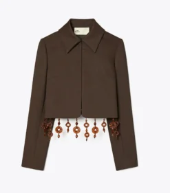 VERKÜRZTE JACKE AUS CRÊPE