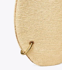 WEICHE STROHTASCHE MIT PIERCINGDETAIL