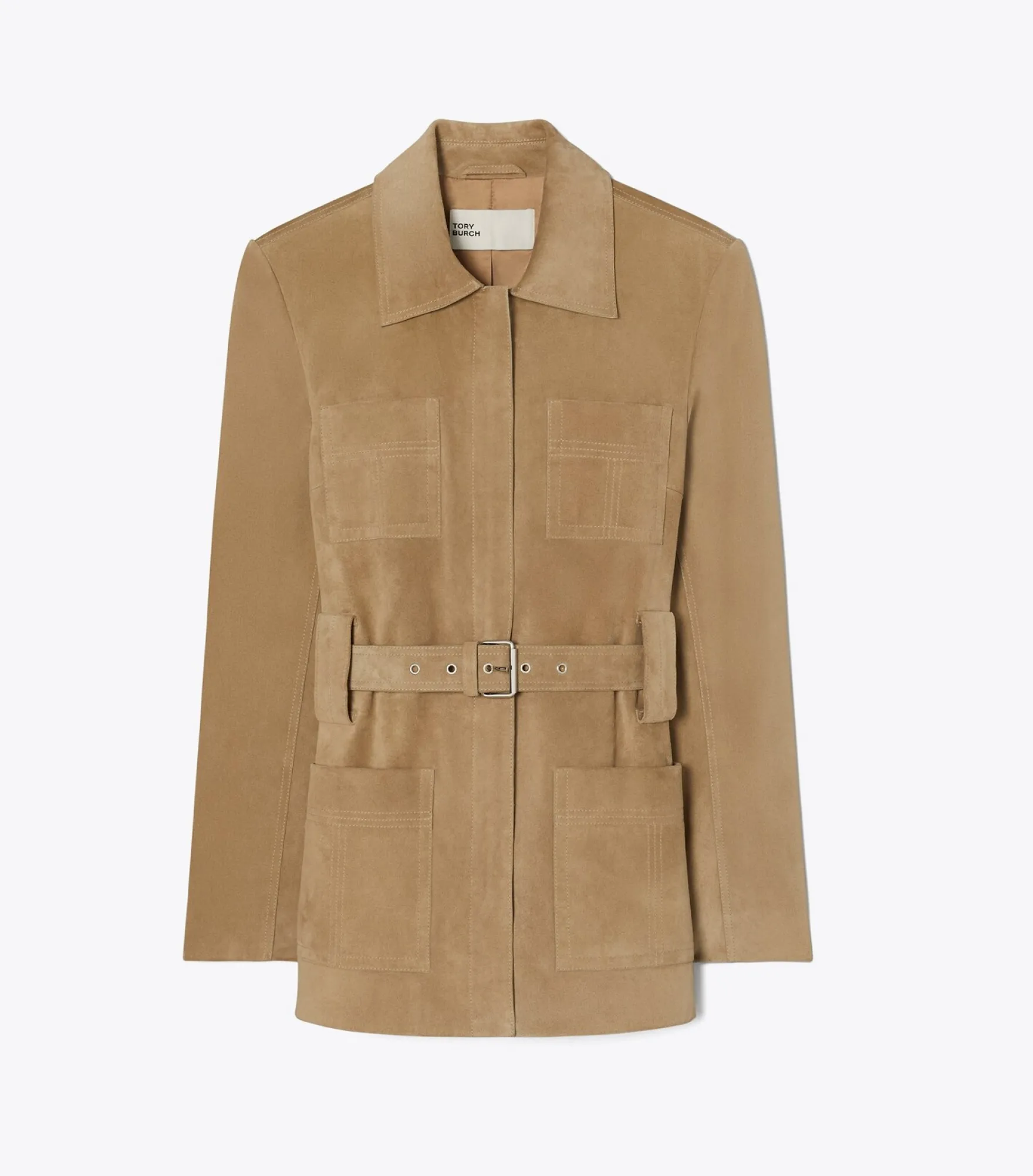 WILDLEDERJACKE MIT GÜRTEL