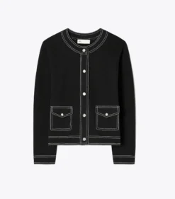 WOLLCARDIGAN MIT STEPPNÄHTEN