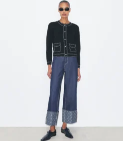 WOLLCARDIGAN MIT STEPPNÄHTEN