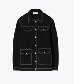 WOLLJACKE MIT STEPPNÄHTEN