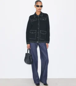 WOLLJACKE MIT STEPPNÄHTEN
